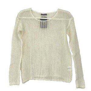 Brandy Melville Open Weave Scoop Neck Sweater size OS Ivory